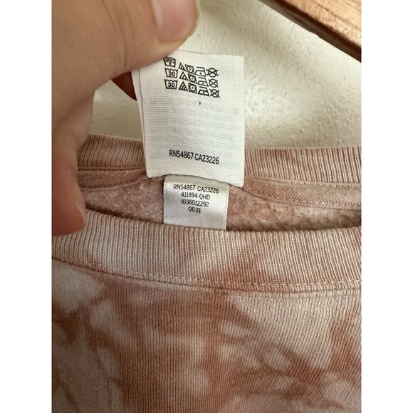 Victoria’s Secret PINK Size Medium Marbled Mauve Oversized Sweatshirt - Picture 4 of 5